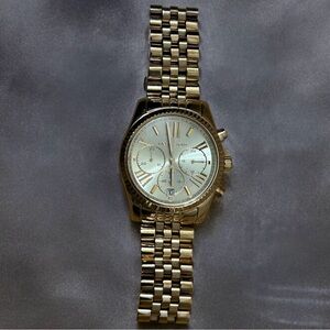 Michael Kors Women's Lexington Gold-Tone Watch MK5556